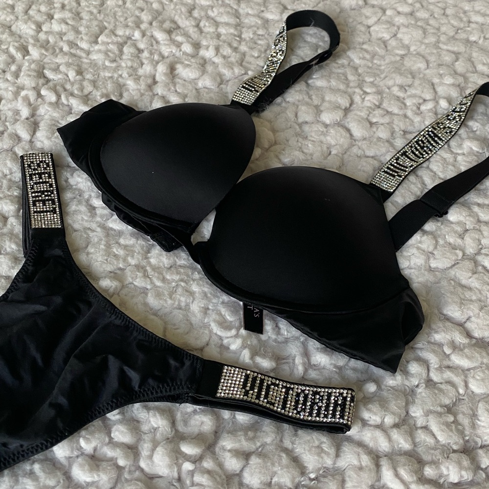 Victoria’s Secret Shine Strap Push-up Bra + panties